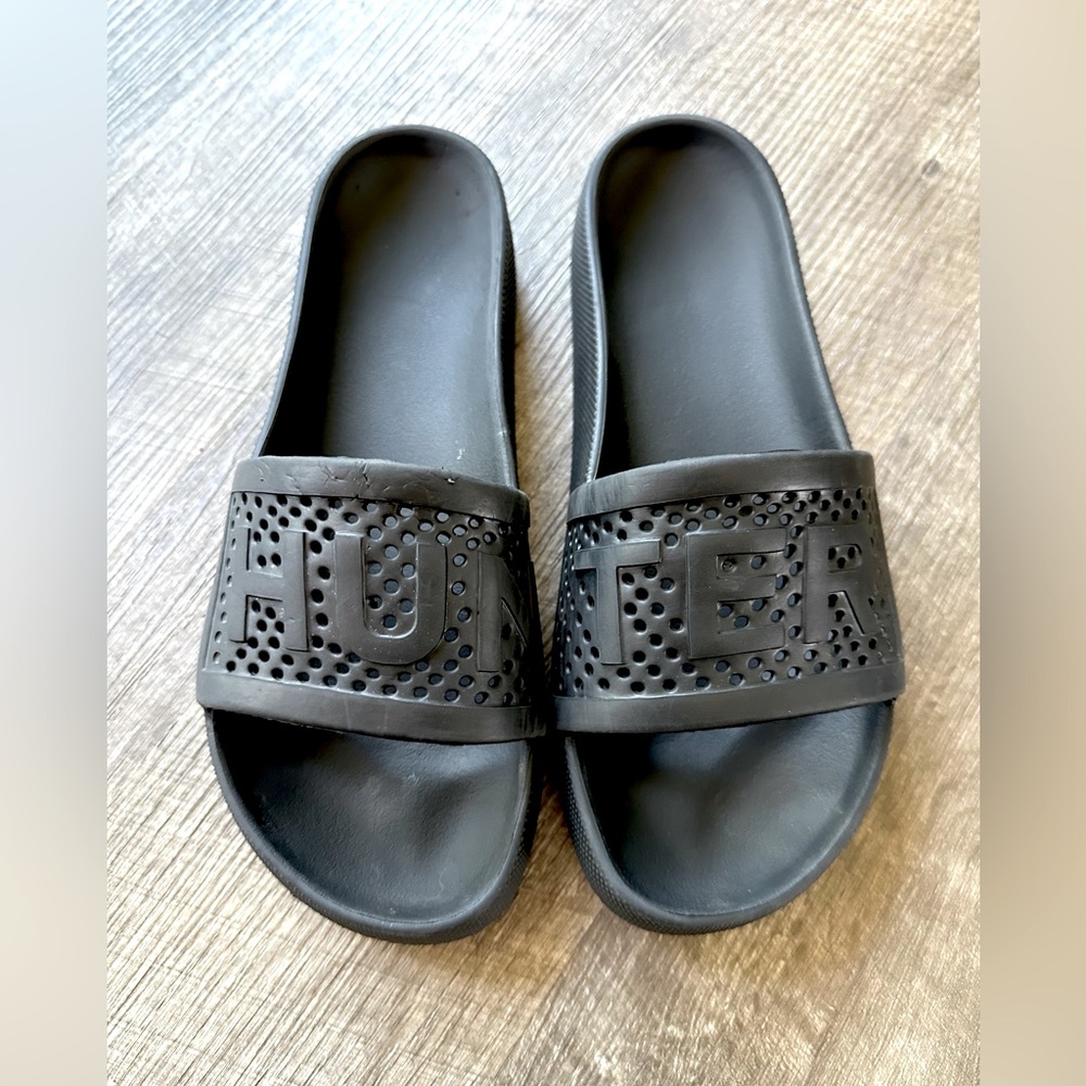Hunter slide sandals 8